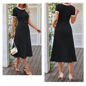 Elegant Black Midi Dress